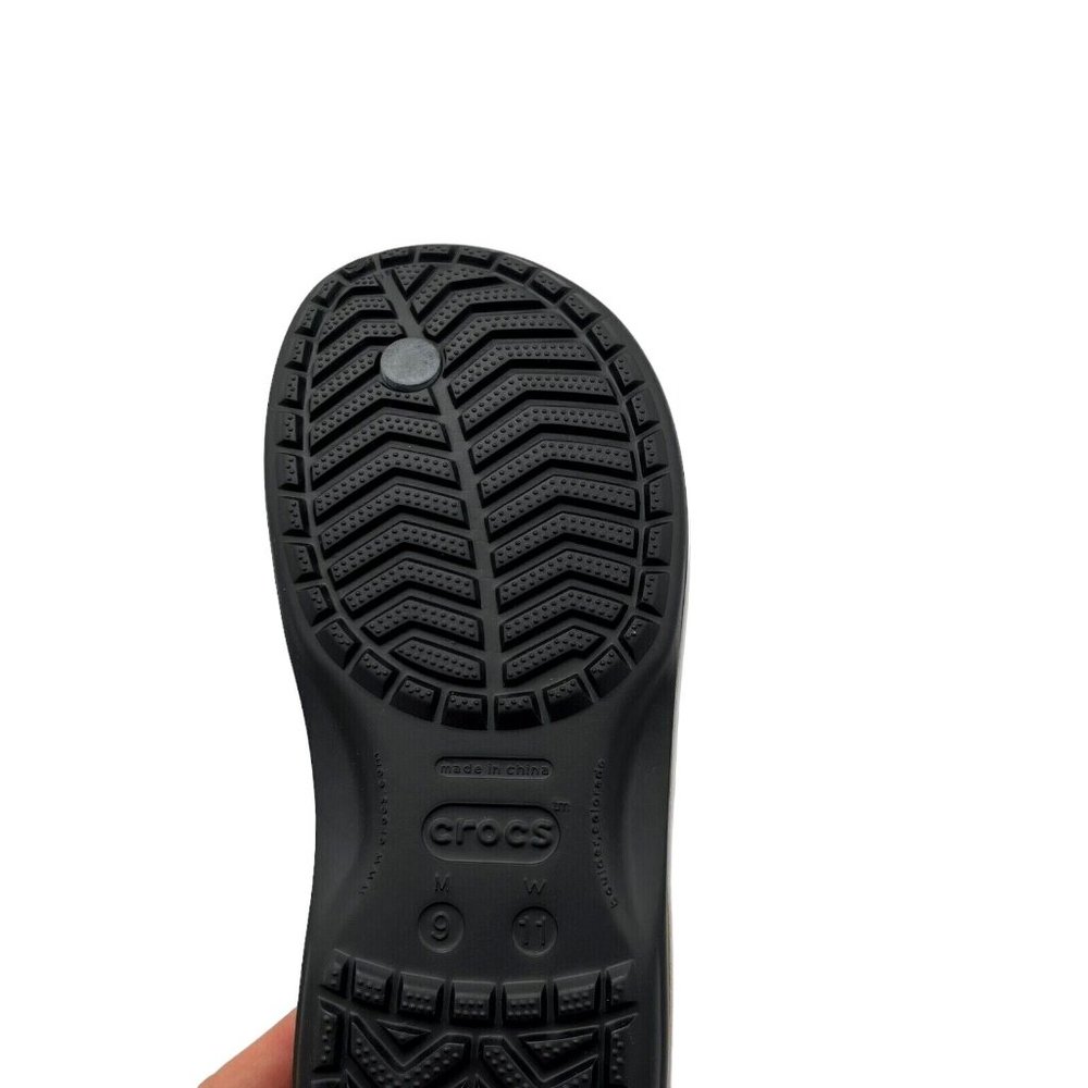 Crocs Men's Flip‎ Flop Sandal Size 9 Black Water Friendly Lightweight & Comfy - Picture 14 of 16